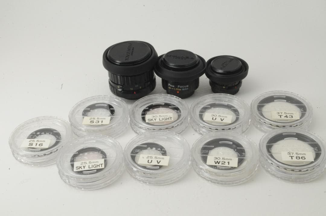 PENTAX ペンタックス 110用単焦点レンズ3点とフィルター9点セット