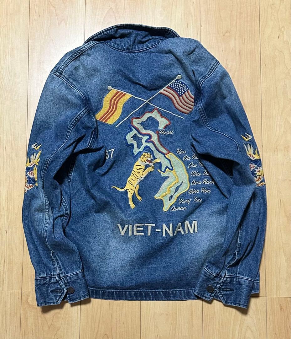 ベトジャン 美品 M スーベニアジャケット スカジャン ヒューストン