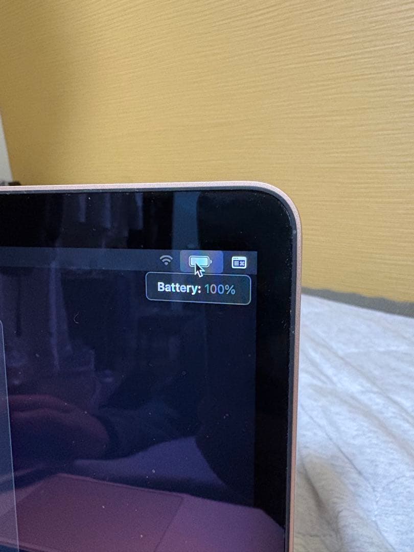 MacBookAirM1 2020画面割れ起動OK操作可8GB/256GB