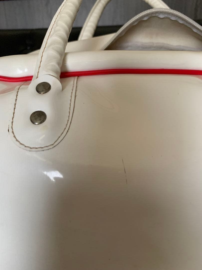 adidas 90sビンテージエナメルACEオリジナルボストンバッグ ホワイト