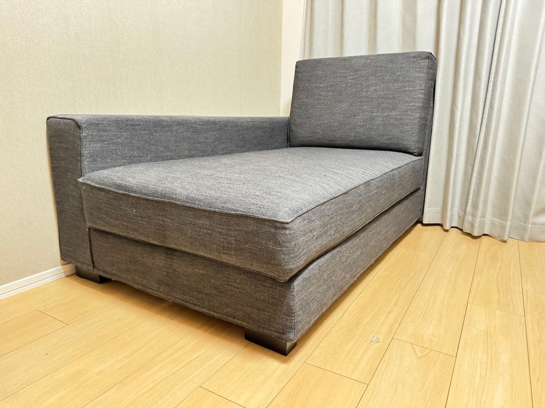 みやじ様限定　グレーのファブリックソファ Armoniaカウチソファ　右カウチ