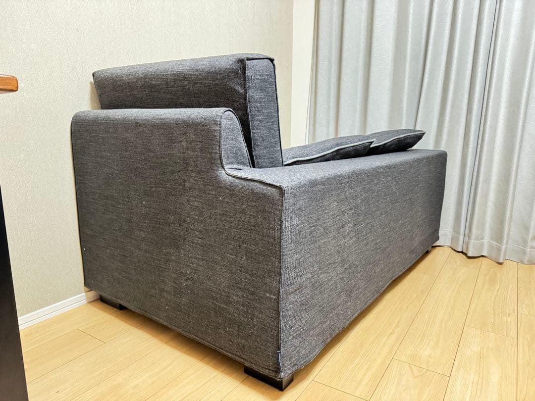 みやじ様限定　グレーのファブリックソファ Armoniaカウチソファ　右カウチ