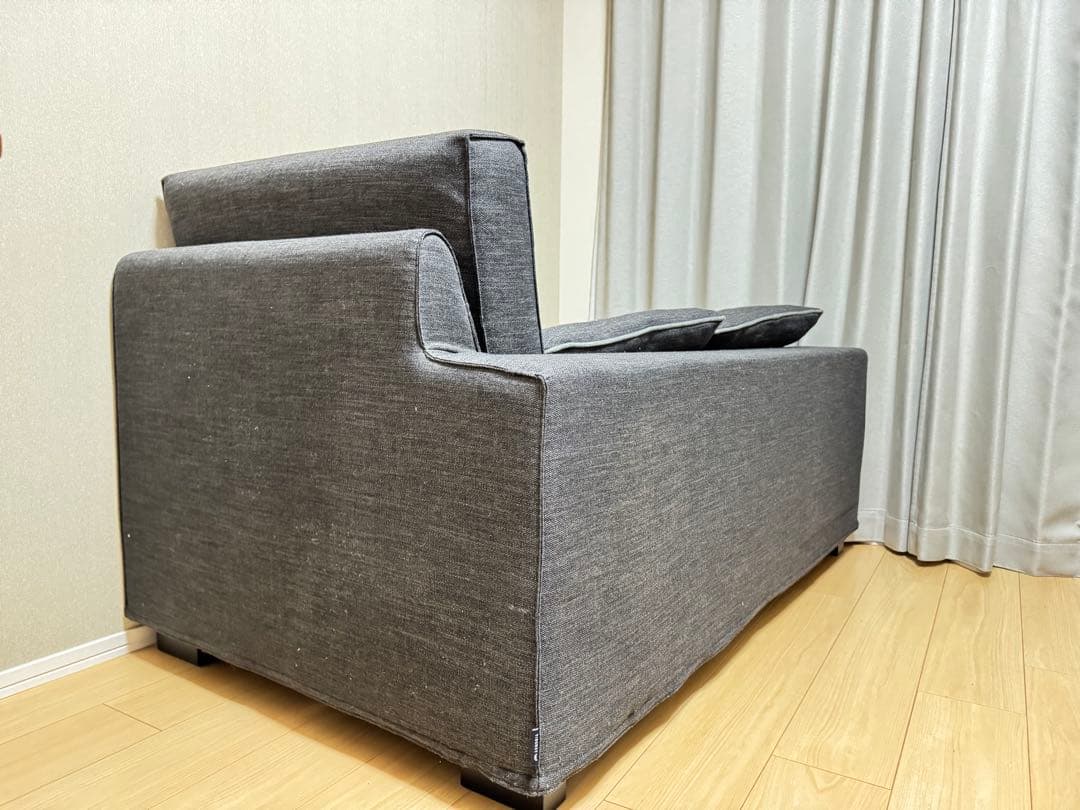 みやじ様限定　グレーのファブリックソファ Armoniaカウチソファ　右カウチ