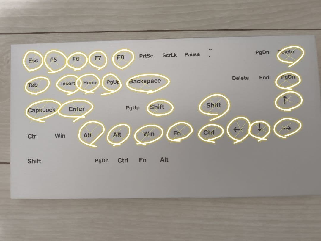 CERAKEY V2 ブルークレイズド 刻印あり A・Bセットのあまり