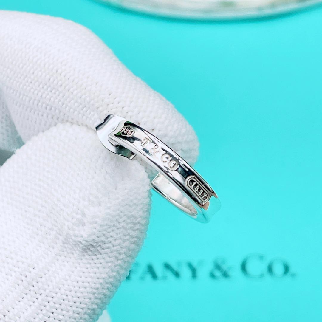 ◇ティファニー◇新品仕上済 1837 ナロー フープ ピアス 925 2.12g