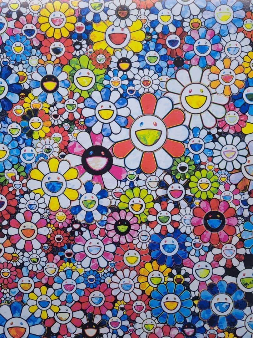 村上隆　花畑　2枚セット　ポスター　アート　人気画家　(草間彌生　奈良美智)