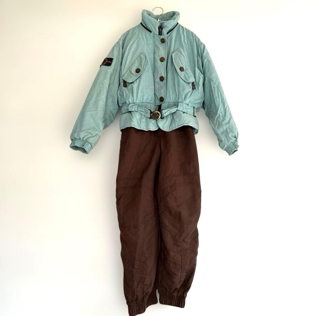 チョコミント色　スキー　スノボー　ウェア