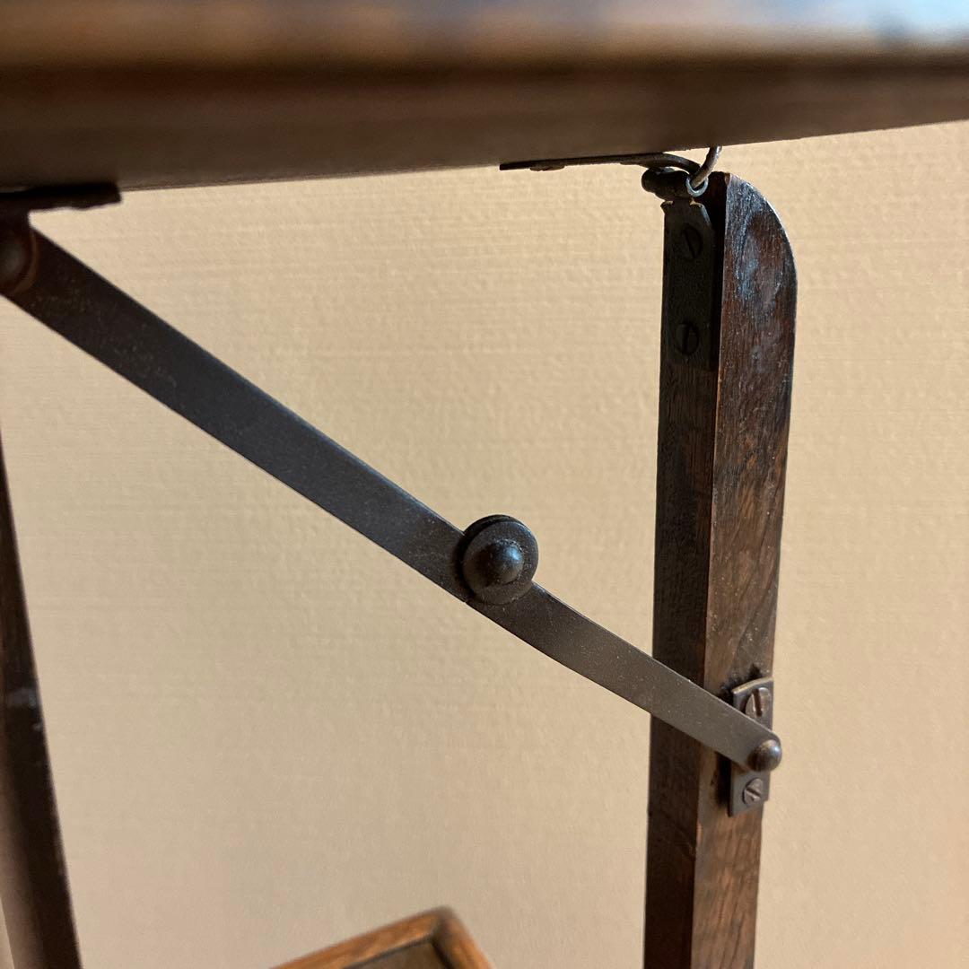 英国ヴィンテージ3段ケーキスタンド木製スリーティアーズ折りたたみ式