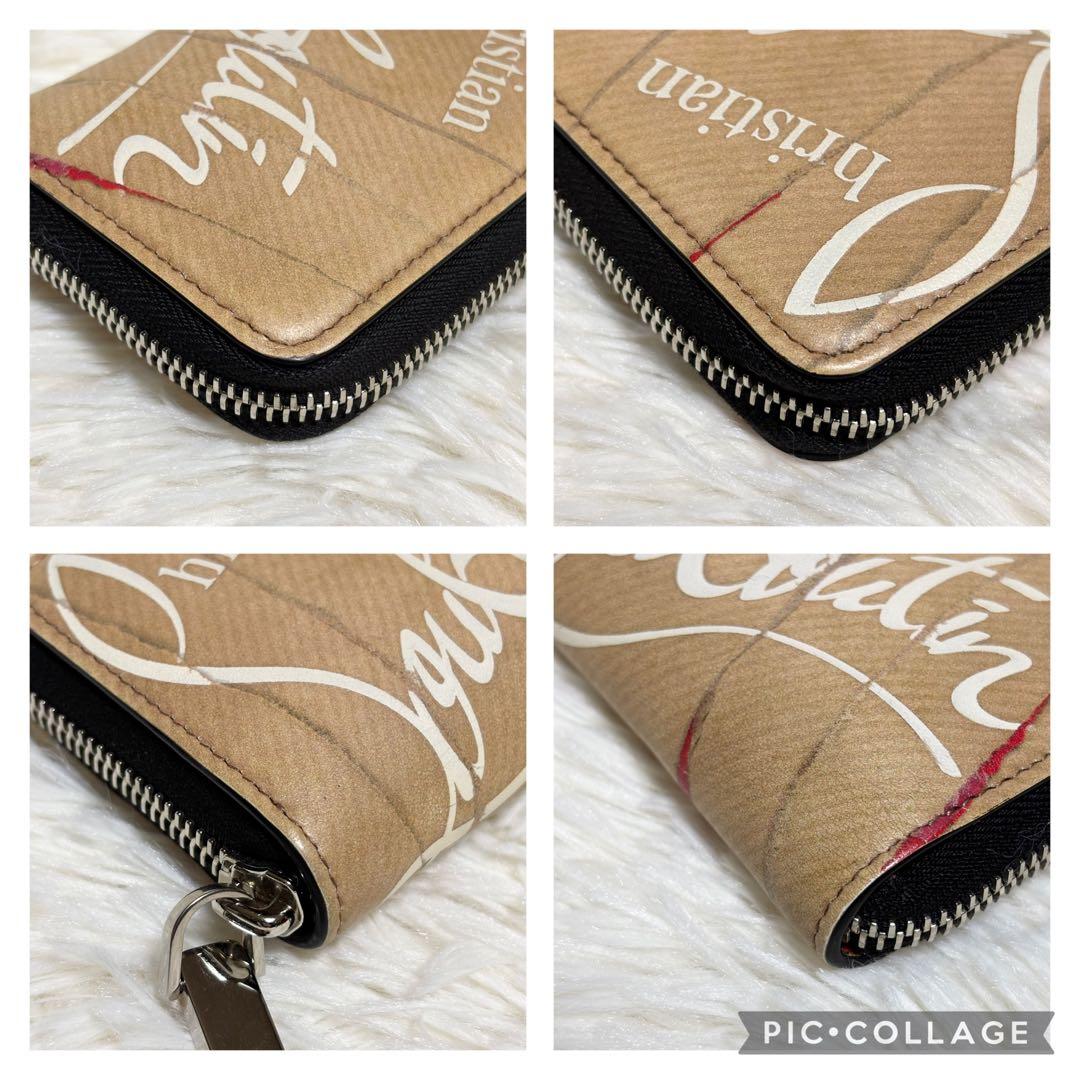 クリスチャンルブタン ケース 財布 ラウンドファスナー クラフトロゴ