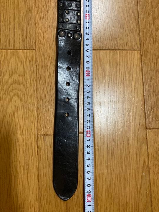 ディーゼル スタッズ 本革 黒 80