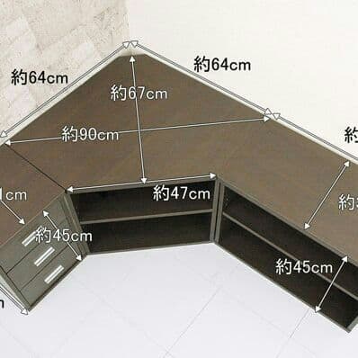 コーナー3点セット　DBR/WH