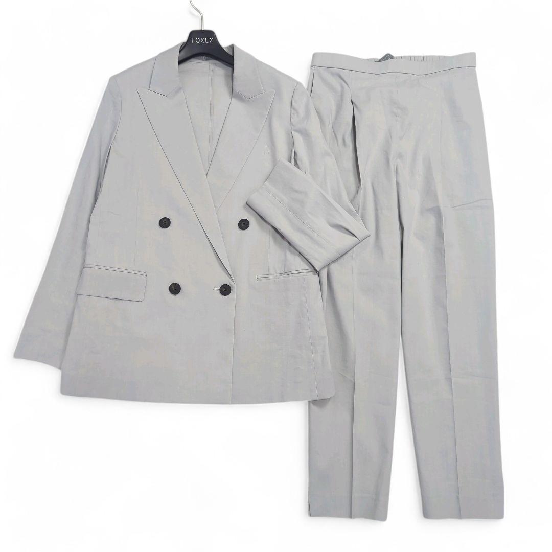 未使用級★セオリー★2024★夏に活躍！パンツセットアップスーツ★ショッパー付