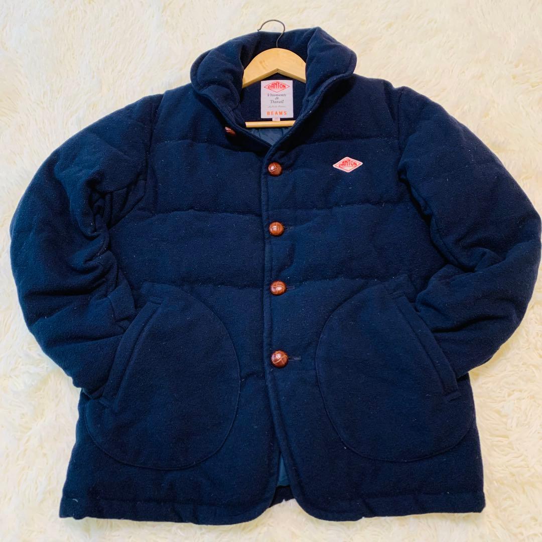 DANTON ダントン　ウールモッサ　ネイビー ダウンジャケット　ビームス別注