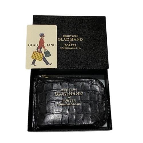 レア廃盤 GLADHAND × PORTER レザーケース クロコ柄 箱付