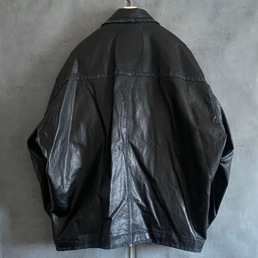 25ss doublet レザーコーティングデニムジャケット ダブレット