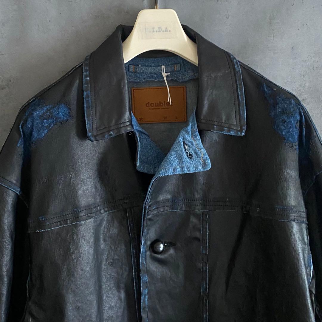 25ss doublet レザーコーティングデニムジャケット ダブレット