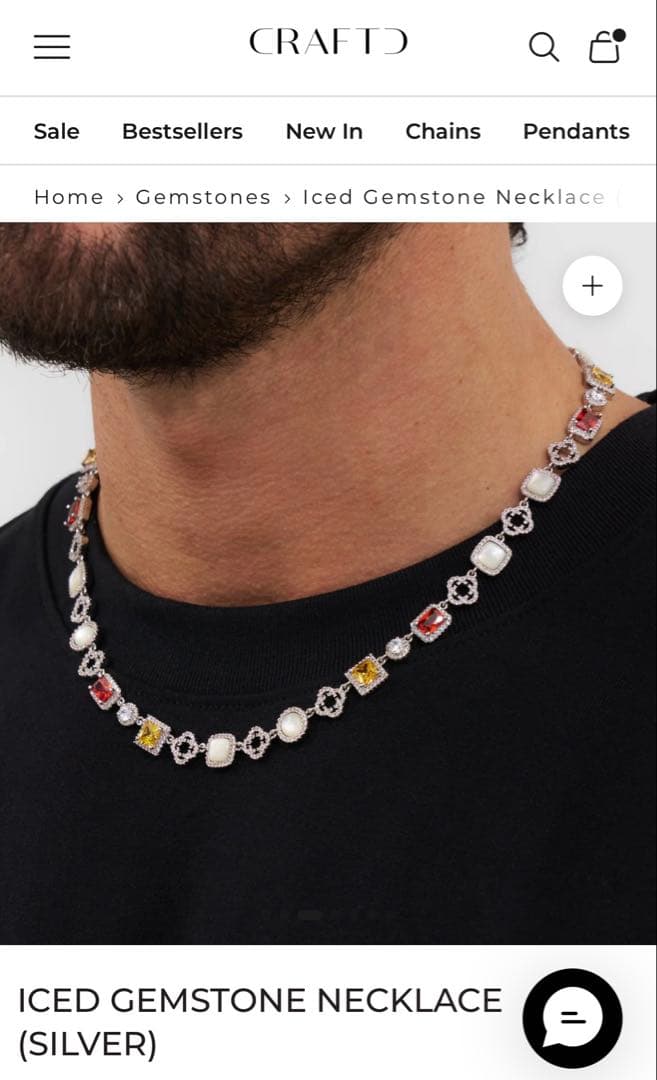 アクセサリー GEMSTONE NECKLACE (SILVER)