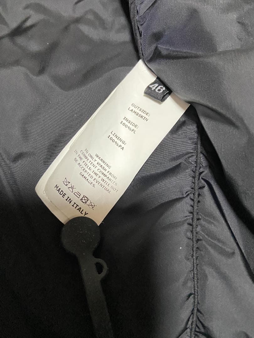 EMMETI ANDREA 中綿入り シングルライダースジャケット46