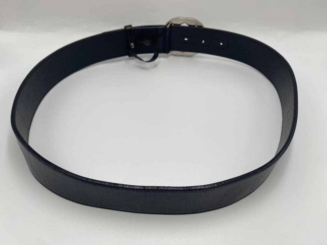 GUCCI グッチ　インターロッキング シマ　GG　ベルト　ブラック　レザー