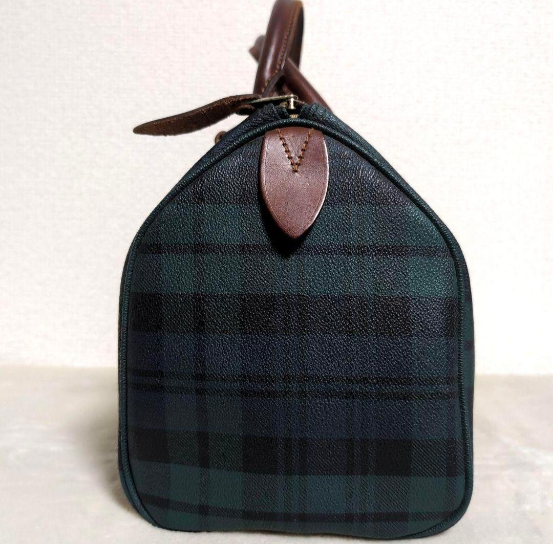 dj21 Ralph Lauren ミニボストンバッグ 緑 チェック柄