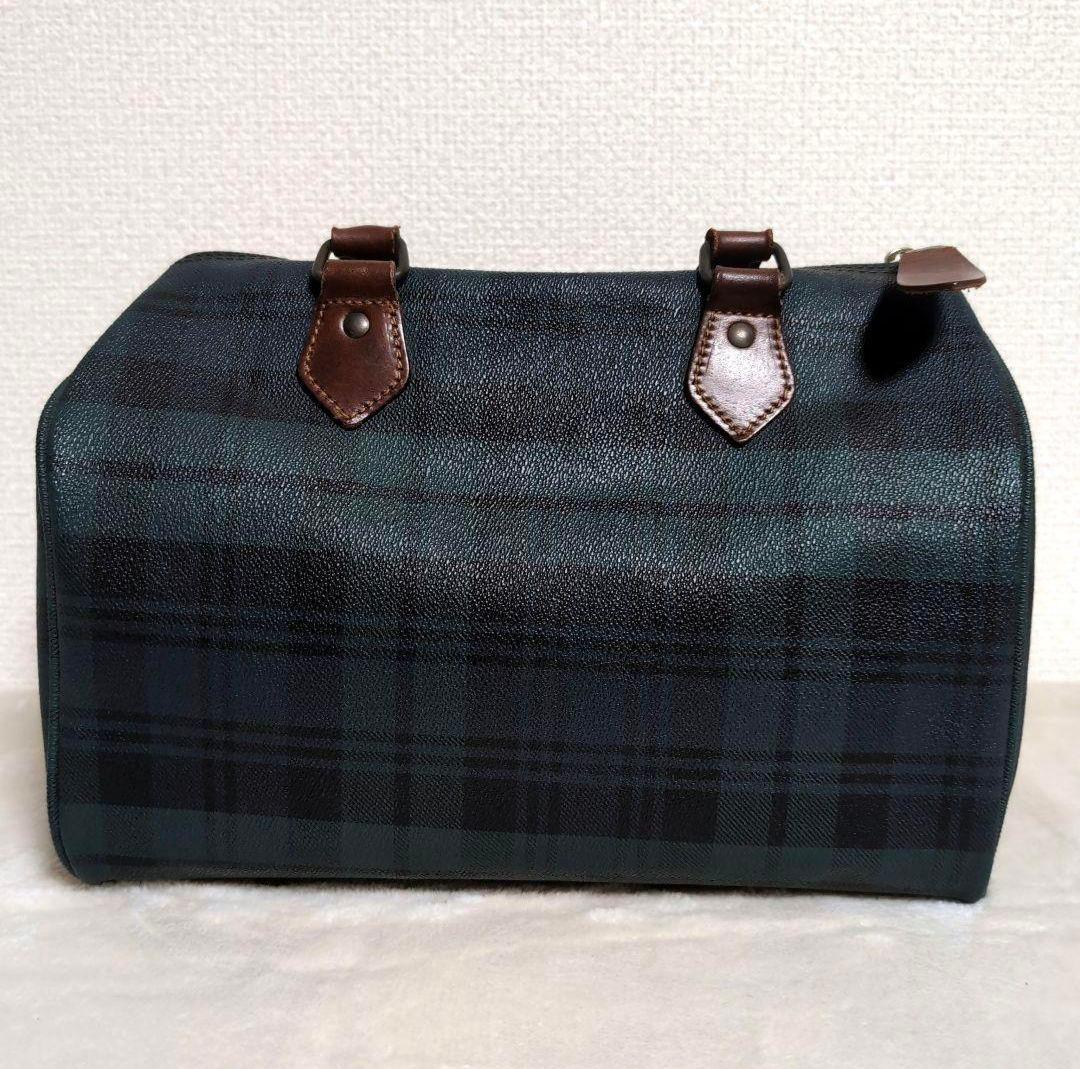 dj21 Ralph Lauren ミニボストンバッグ 緑 チェック柄