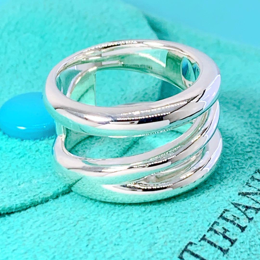 美品 ティファニー ダイアゴナル リング 約8号 シルバー925