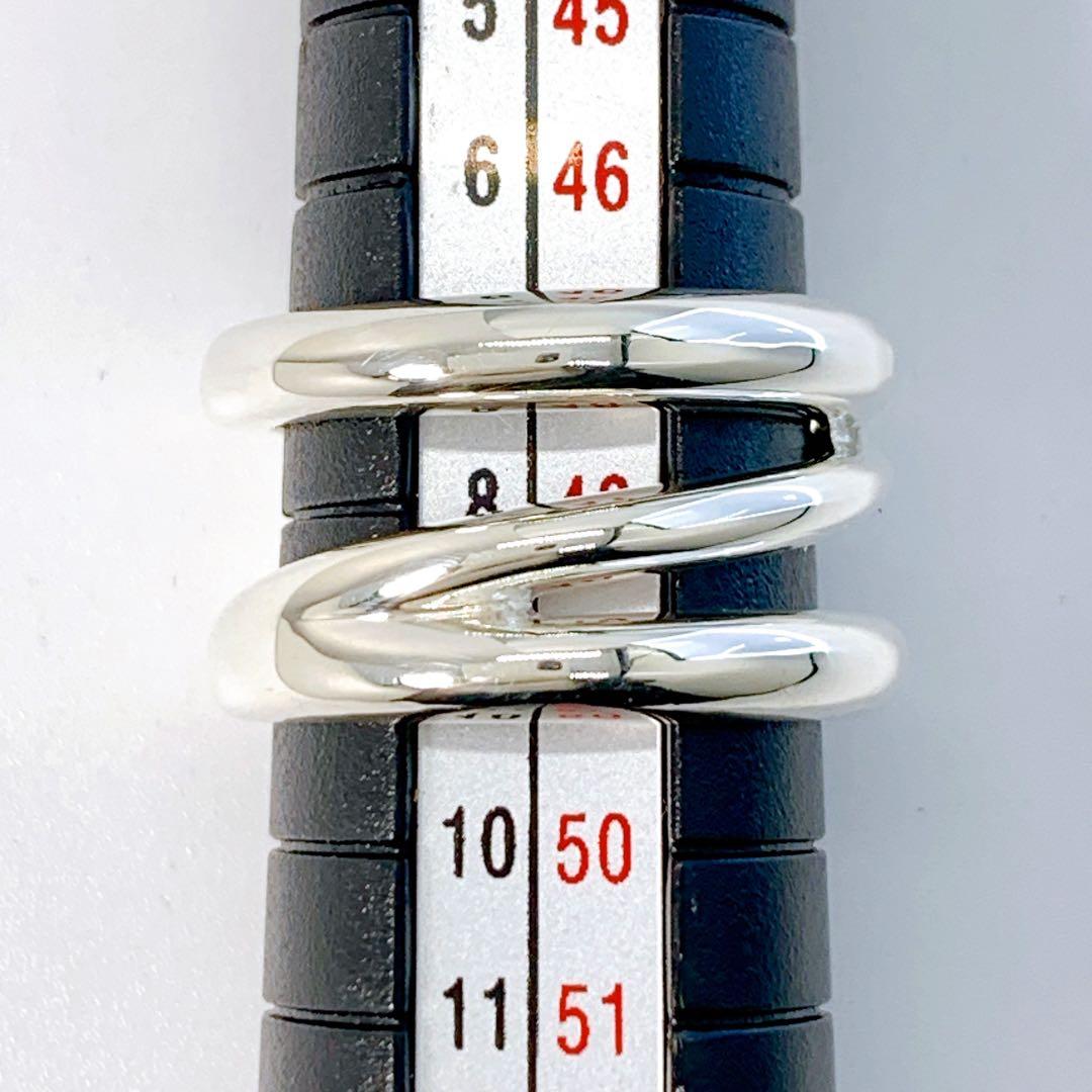 美品 ティファニー ダイアゴナル リング 約8号 シルバー925