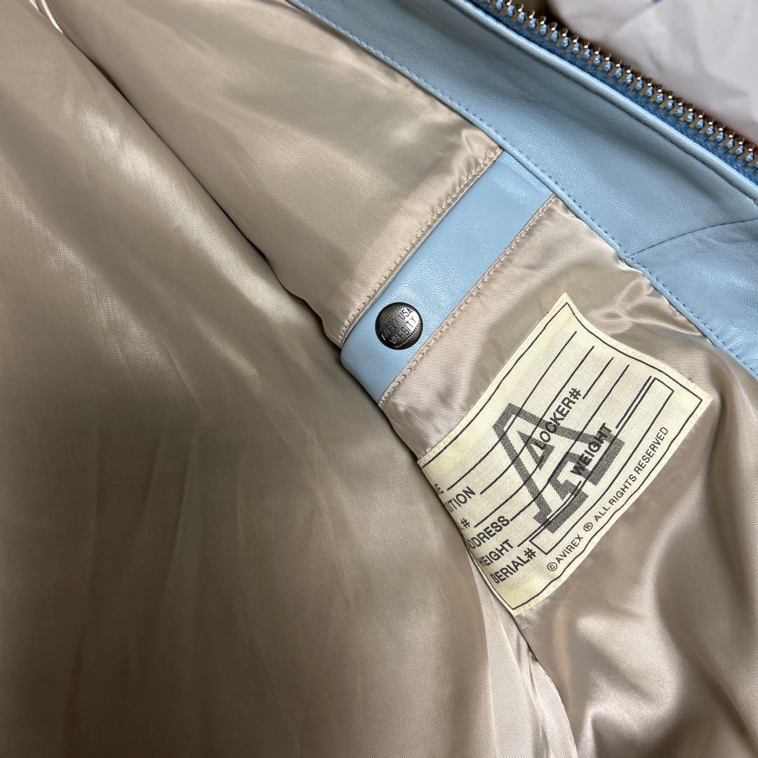 AVIREX 水色 レザージャケット