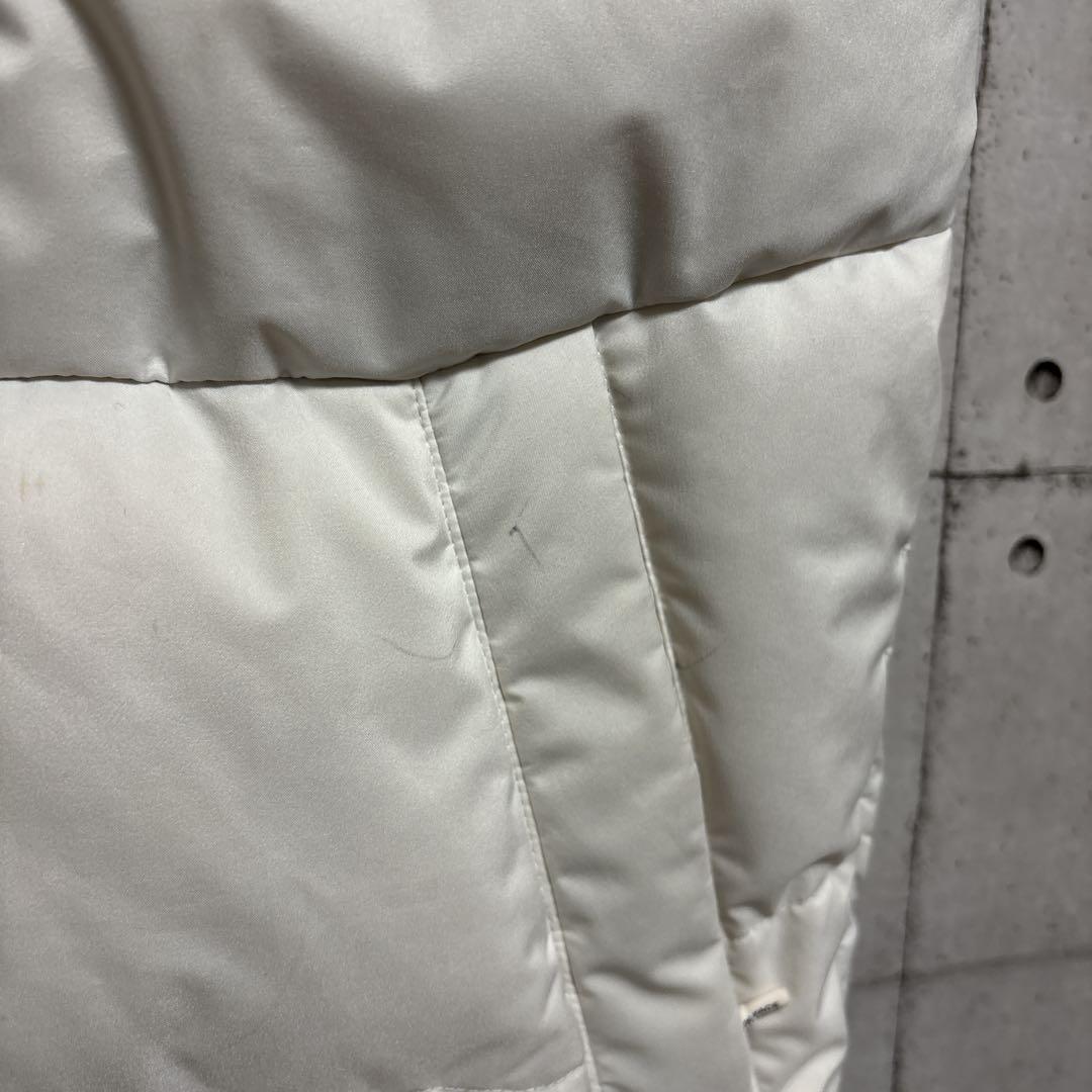 【R.D.Sダウン】ノースフェイス フード付きダウンベスト ホワイト