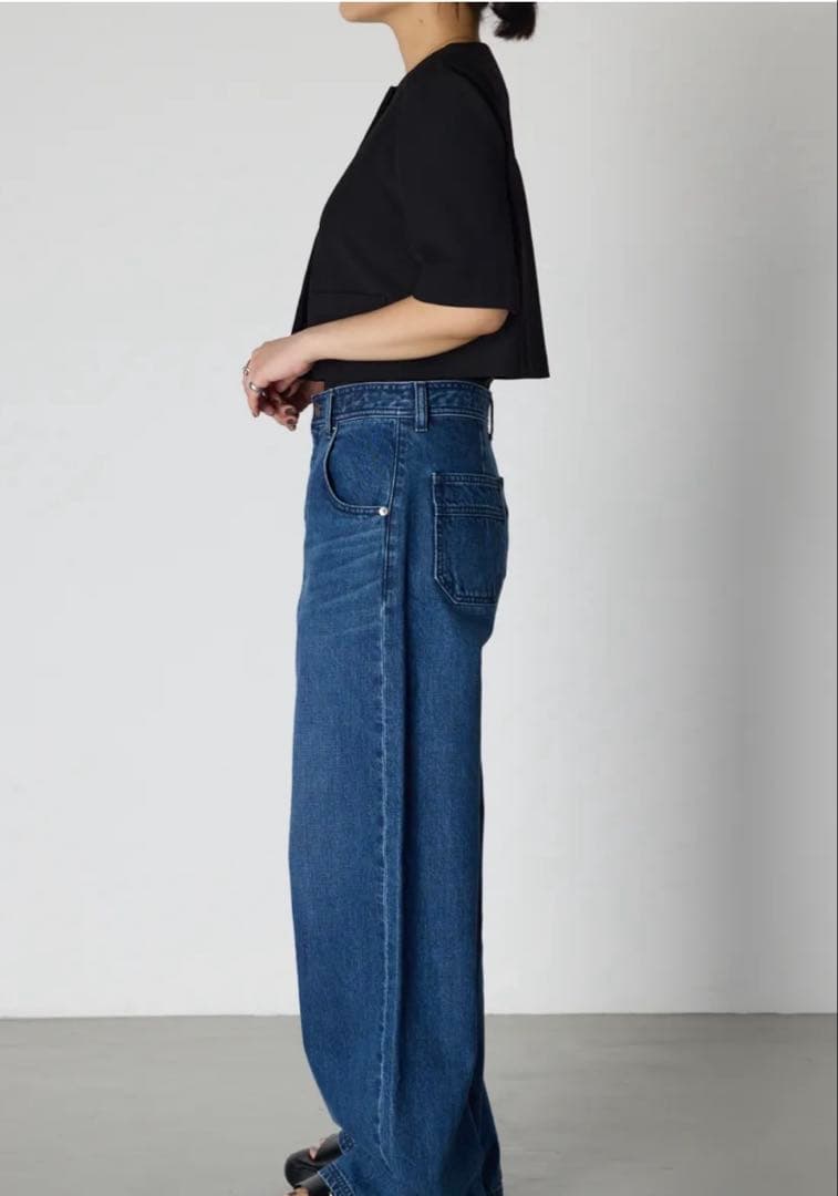 RIM.ARK ミドルストレートブルーデニム38