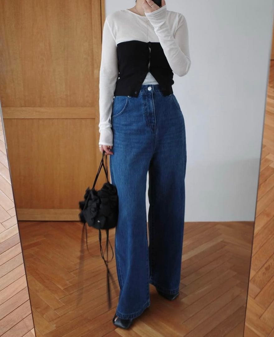 RIM.ARK ミドルストレートブルーデニム38