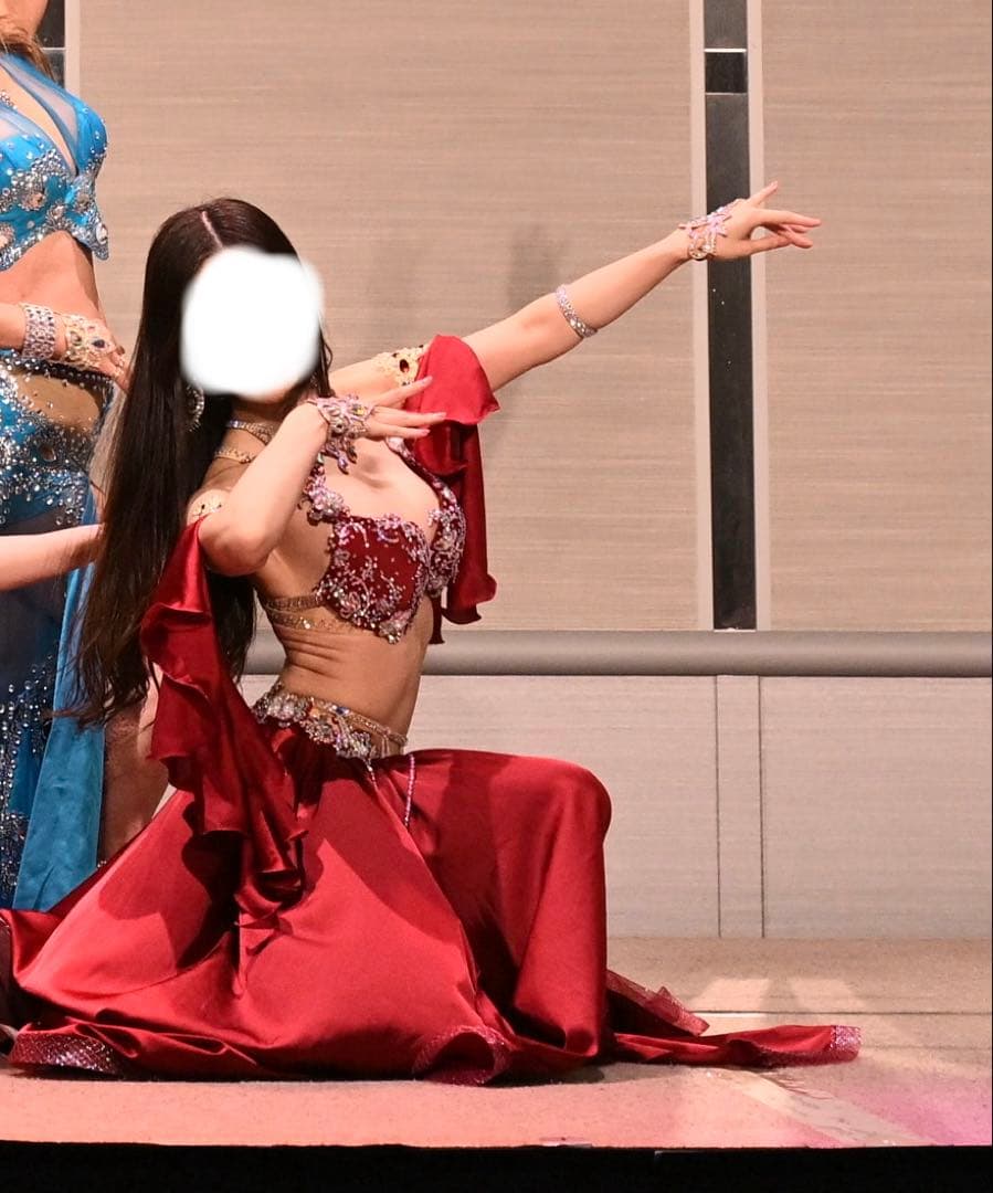 ベリーダンス衣装赤色トルコレ