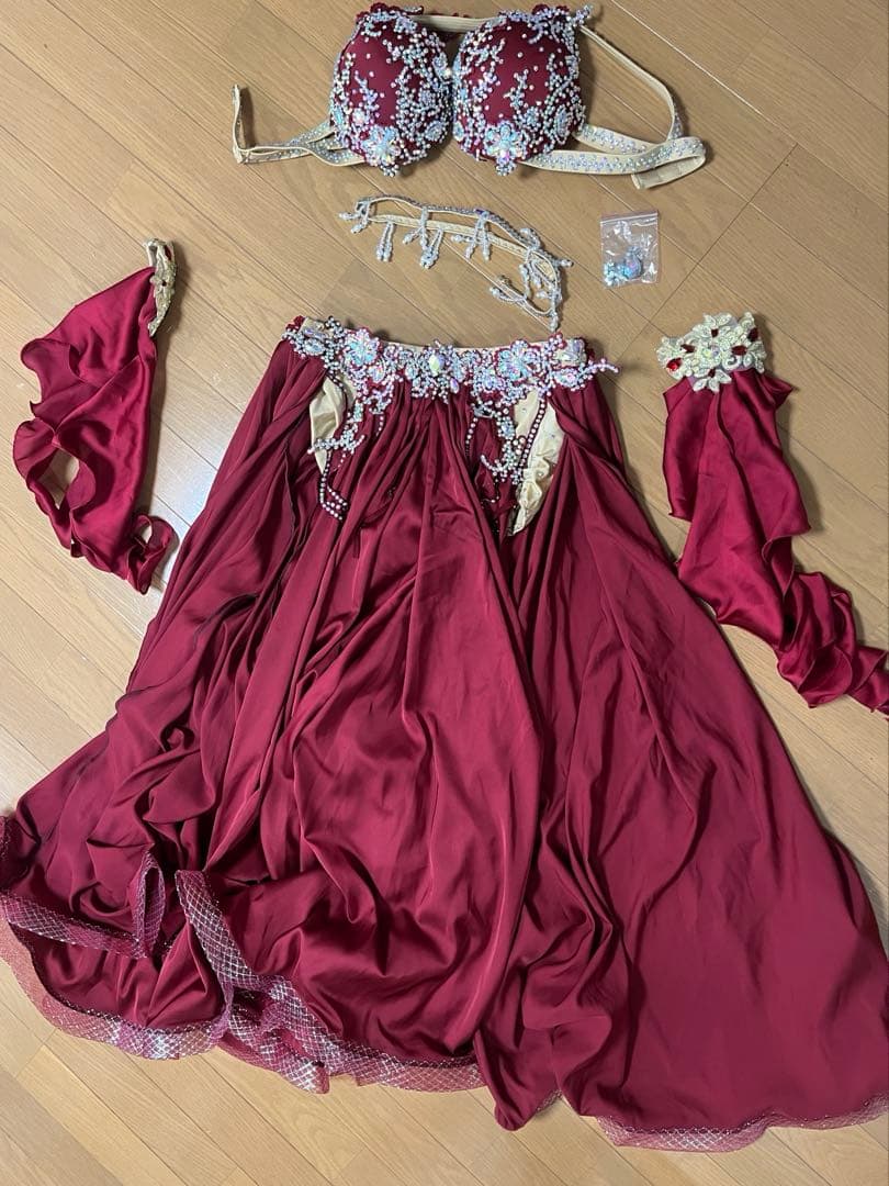 ベリーダンス衣装赤色トルコレ