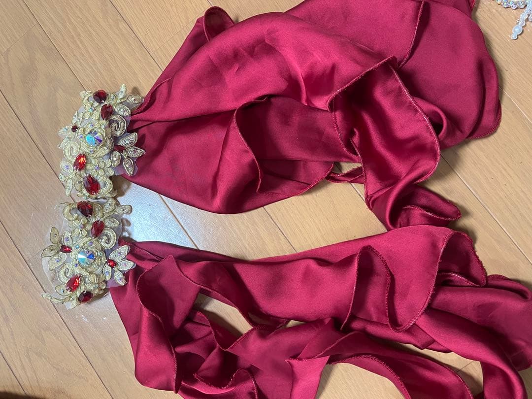 ベリーダンス衣装赤色トルコレ