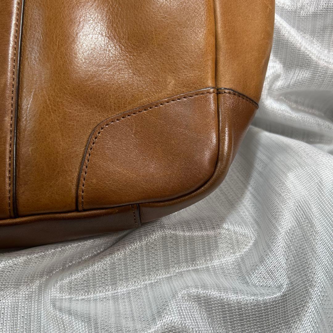 COACH ブラウン レザー ビジネスバッグ
