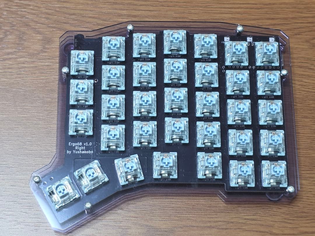 分割キーボード Ergo68 静音スイッチ スポンジフォーム