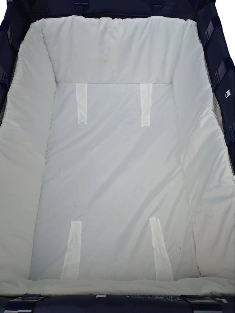 KATOJI ポータブルベビーベッド　ネイビー　マット付き63711