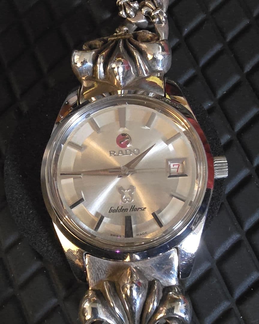 【希少】RADOゴールデンホース×A&Gシルバー925ウォッチブレス【美品】