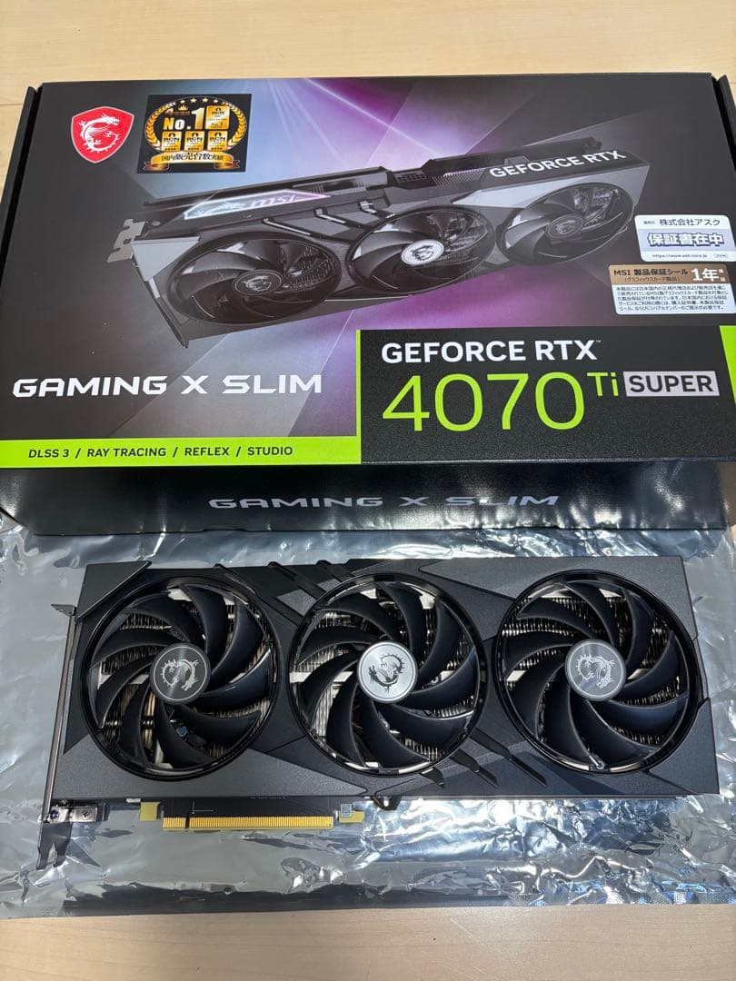 グラフィックボード・グラボ・ビデオカード MSI RTX 4070 Ti SUPER GAMING X SLIM