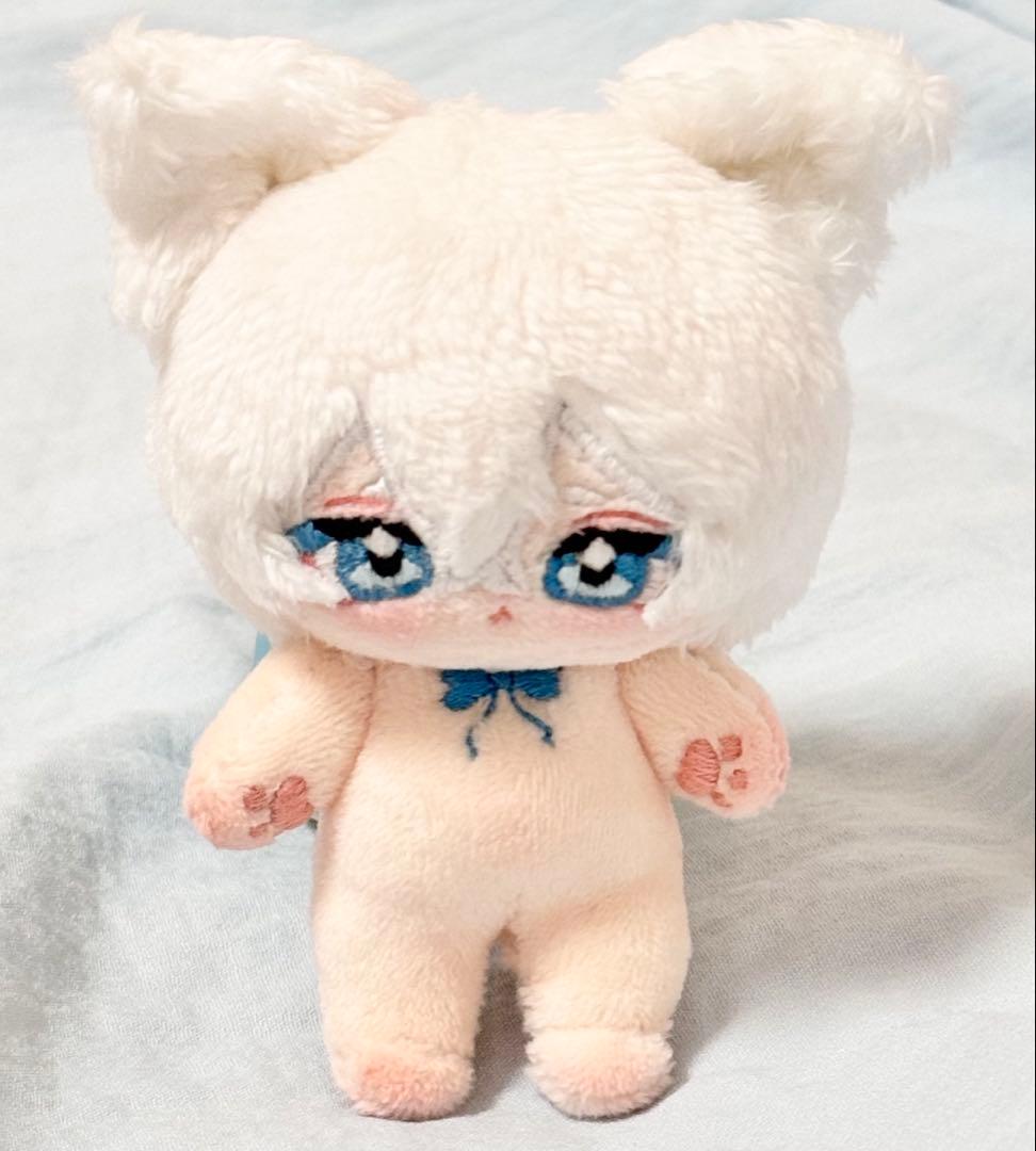 白猫 骨あり 自作ぬい 約10cm 無属性