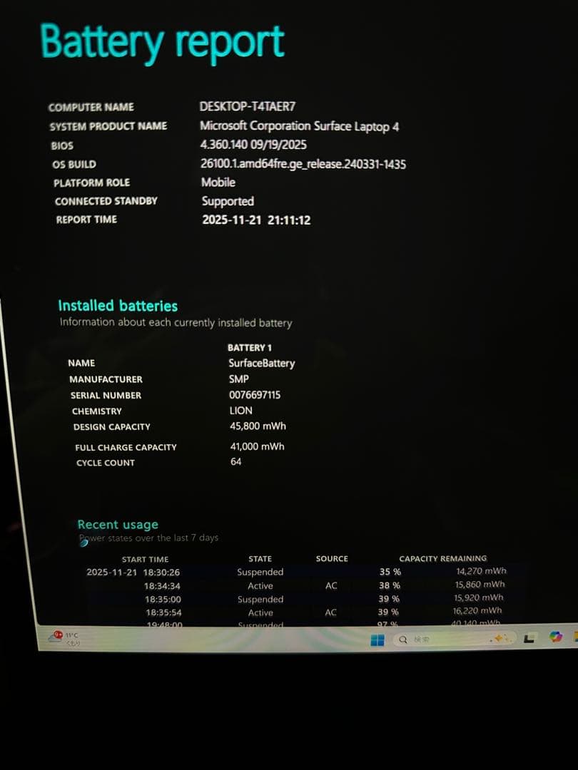 8.Surface Laptop 4 Ryzen 7 16Gb タッチパネル