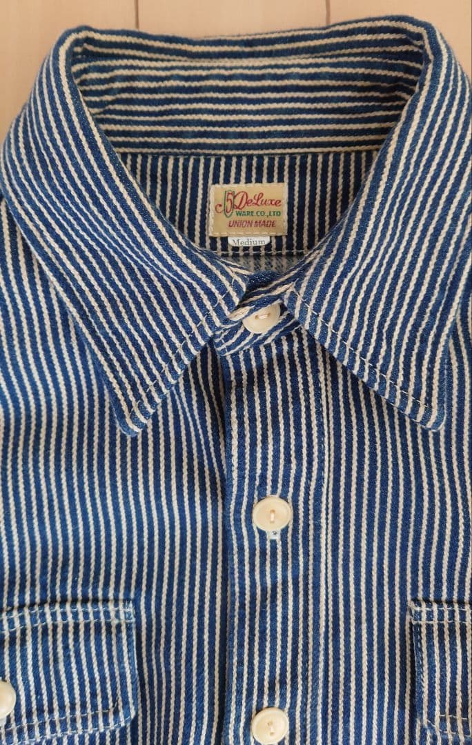 DELUXEWARE　ヒッコリーヘビーネルシャツ