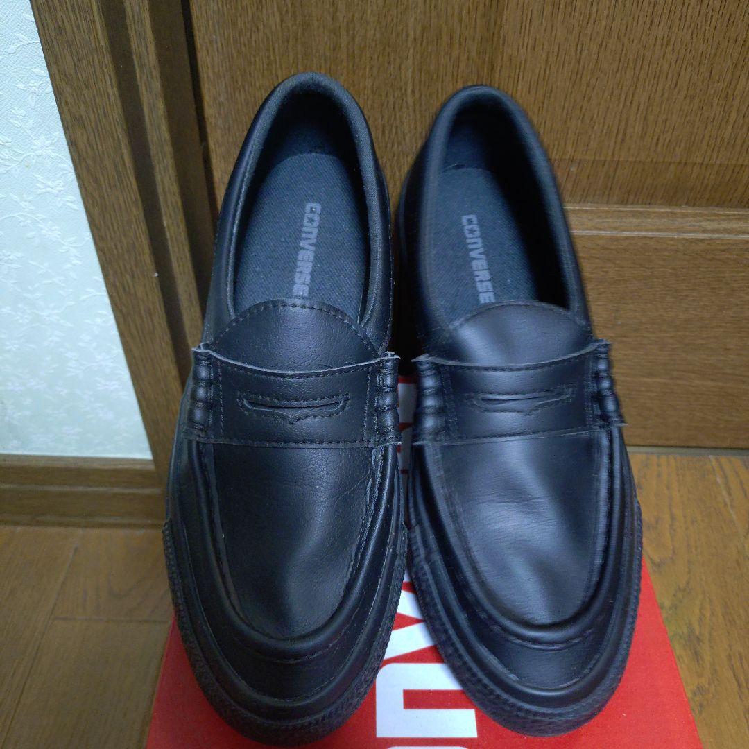 セ*ト様 新品試着のみ！CONVERSE ブラックレザー ローファー