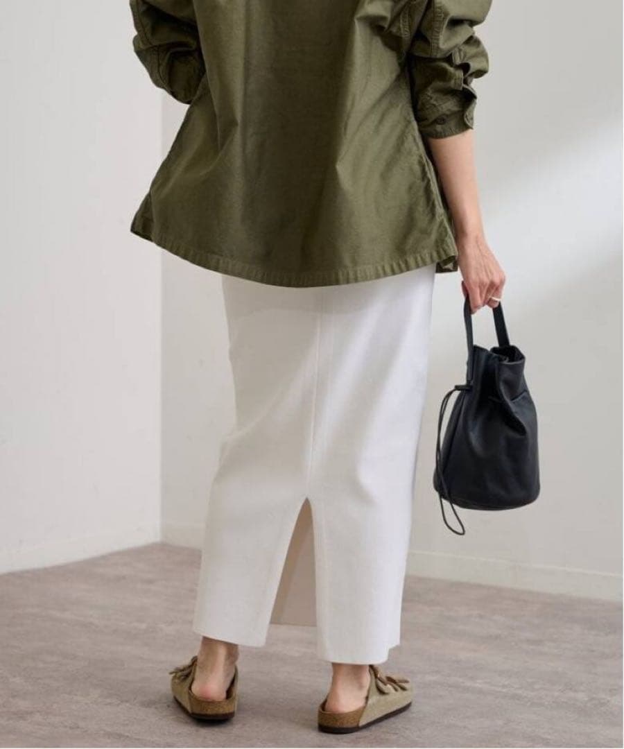 フレームワーク　フルニードルタイトスカート　白　38サイズ　美品　洗濯可能