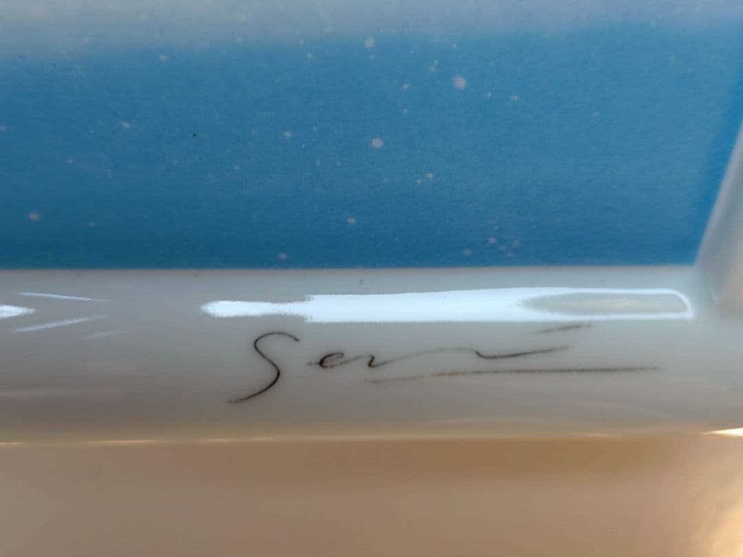 ★★陶板画　彩磁プレート　深川製　千住博　ウォーターフォール★★