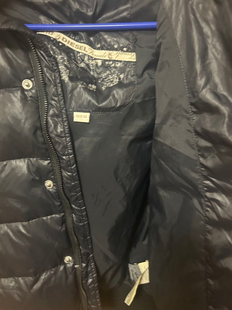 DIESEL ブラック ダウンジャケット XSサイズ