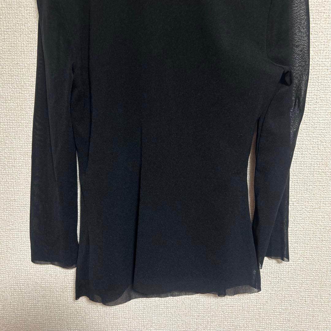 Vivienne Tam 花柄刺繍 シアーブラウス ブラック チャイナ風 長袖