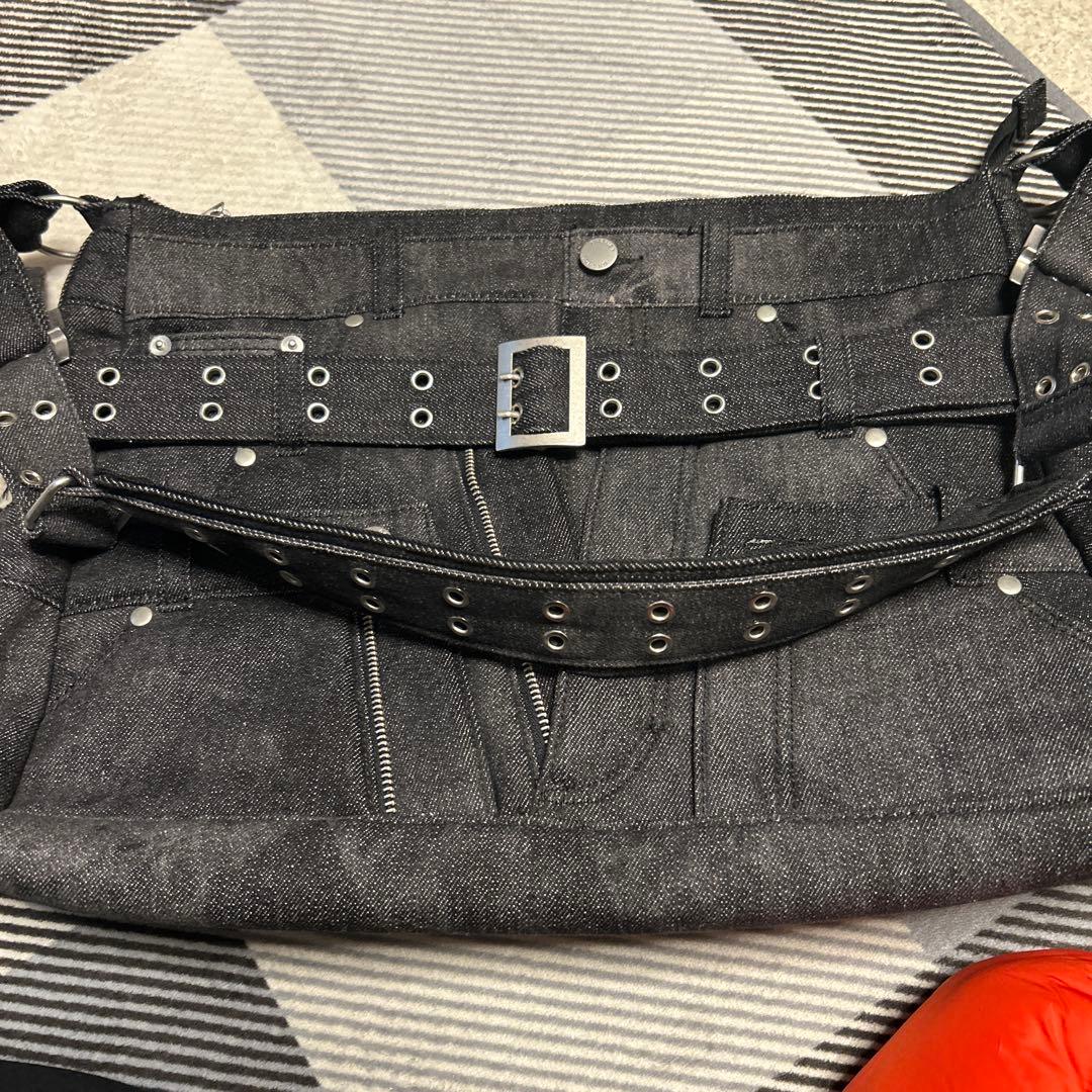 GRANCYグランシークレイジーレイヤードデニムパンツデザインショルダーバッグ