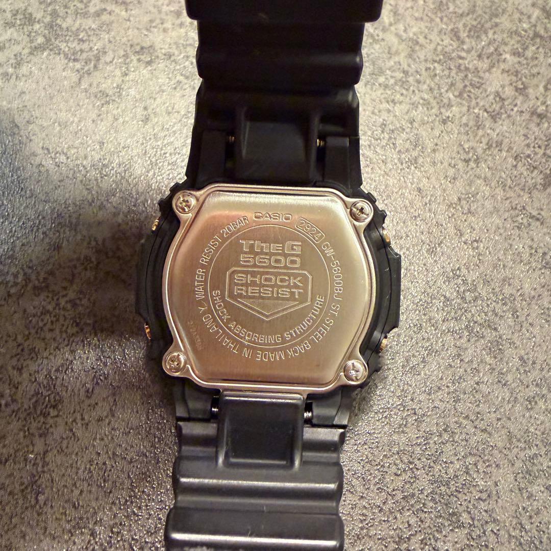 G-SHOCK THE G 5600 ゴールドパーツ仕様／ブラック文字盤