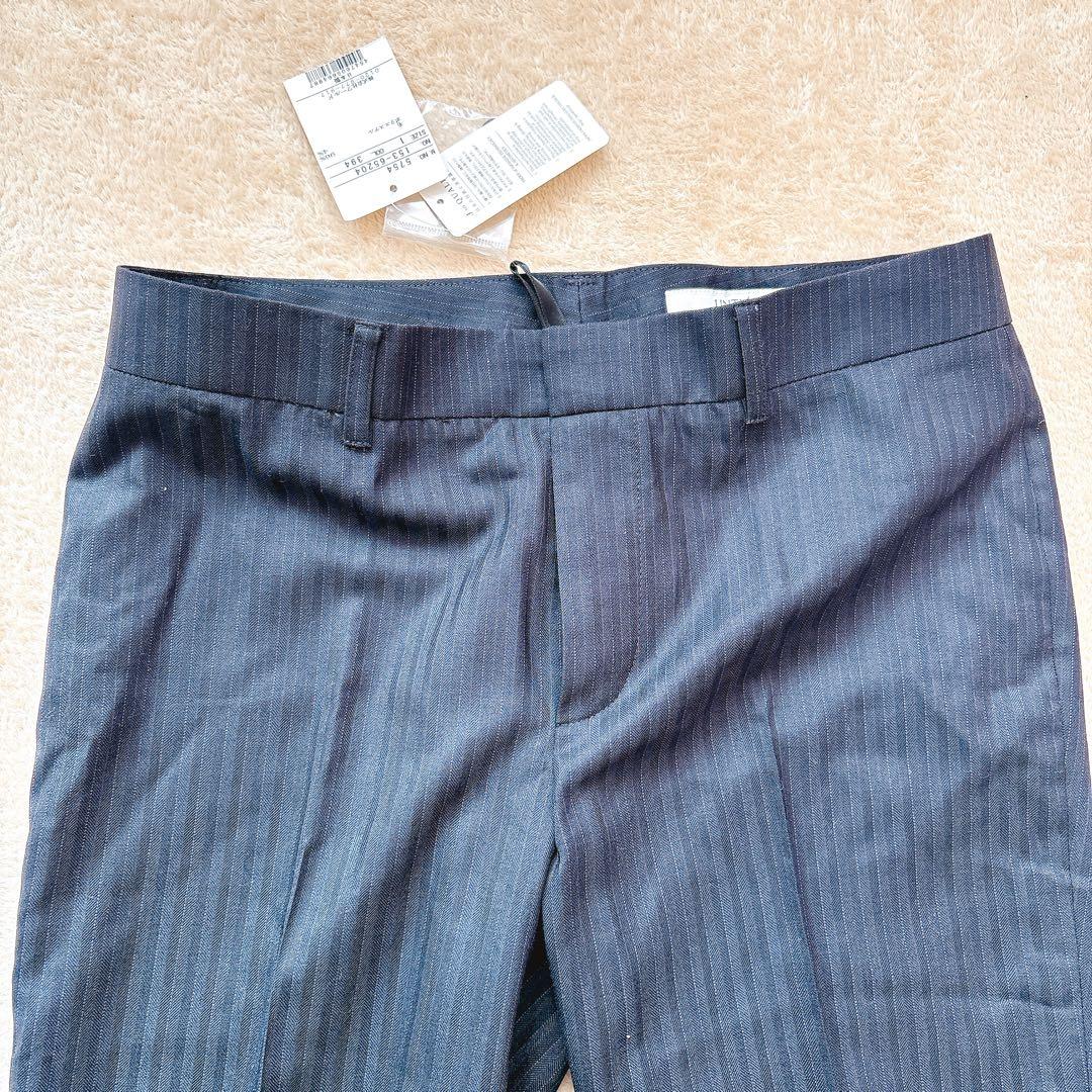 新品タグ付き 定価4万 2点　アンタイトル ストライプパンツスーツセットアップ